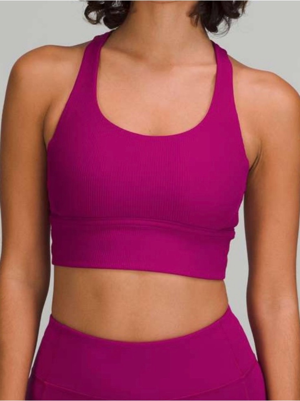 Lululemon Energy Bra Long Line Ribbed
